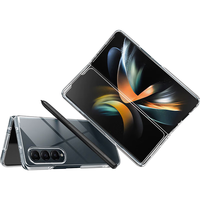 Smorss适用三星fold4/W23手机壳折叠屏Galaxy Z Fold4保护套 5G超薄PC透明翻盖式防摔简约款男女手机保护套 三星Z Fold4★冰晶裸机壳