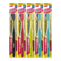 惠百施 牙刷日本组合套装软毛绒感宽头成人手动牙刷 48孔绒感家庭 8支