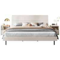 全友 人体工学床屏 板式床  板式单床G