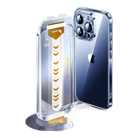 绿联 UGREEN 苹果15Plus无尘仓钢化膜套装+川型气囊壳 内含iPhone15Plus气囊壳+iPhone15Plus无尘仓钢化膜 【优惠】无尘秒贴膜+15Plus壳