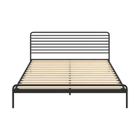 ZINUS 际诺思 简约北欧风铁艺床时尚加粗管排骨条卧室双人床静音床S2 S2铁艺款 150cm