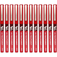 PILOT 百乐 BX-V5 拔帽中性笔 红色 0.5mm 12支装