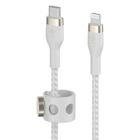belkin/贝尔金 MFi认证 苹果充电线 尼龙织 Lightning 白色 Type-C 3A