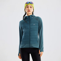 拓路者3M新雪丽棉户外棉服女士秋冬连帽轻薄防风保暖徒步运动棉衣外套女 松石绿 L