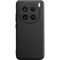 酷乐锋适用 vivoX100Ultra手机壳vivo保护套真素皮防摔抗震镜头保护超薄硅胶外软背壳男女时尚款-黑 VIVOX100Ultra✅素皮壳丨黑色