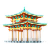 重拾营造 榫卯积木 胡旋殿