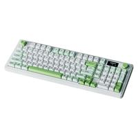 LANGTU狼途L98有线RGB静音键盘女生办公电脑笔记本机械手感鼠标键鼠套装 雪绿色-三模RGB