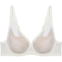 爱慕内衣女【花瓣内衣】春夏薄款轻感透气大胸显小净痕文胸CA130811 珍珠白 B75