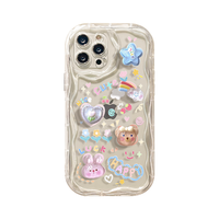 benefit 小清新奶油纹冰棍手链适用15苹果13手机壳iphone14promax新款12套11透明xsmax硅胶xr全包软8plus防摔7