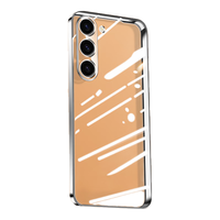 奶小鸭 适用三星s23手机壳 s23保护套透明全包超薄气囊防摔时尚电镀简约软壳男女款 珍珠白 【珍珠白】原机质感丨防摔耐磨