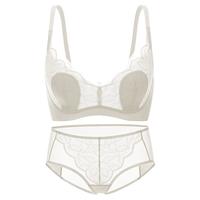 爱慕【氧气小花瓣】套装礼盒蕾丝无钢圈薄款净痕软支撑内衣内裤礼盒// 茉白 170 (A85/B85/C80/C85/D80)