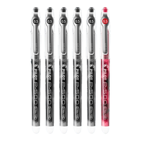 百乐（PILOT）金标P500中性笔刷题书写考试笔大容量全针管水笔走珠笔高颜值黑色签字笔0.5 【常规款5黑+1红】6支装/0.5mm