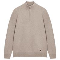 鄂尔多斯1980秋冬纯羊绒半高领虚提简约上衣男修身羊绒衫 羽灰-25 2XL 185/104A