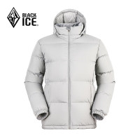 黑冰 【700蓬高充绒】90%鸭绒加厚防风羽绒服 黑色 充绒量280g F8905MJ