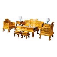 HAOMUMINGZUO 好木名作 实木沙发组合 8件套 原木色