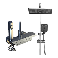 万和（Vanward）花洒全套钢琴键增压恒温淋浴花洒套装一整套装卫生间浴室明装喷头 0741全铜主体-枪灰色冷热