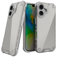 Snowkids适用苹果iPhone 16防摔全包手机壳 软边可拆易安装 彩带磨砂不发黄 防划防刮图层保护壳 透灰色 16丨全包防摔软边丨透灰