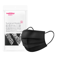 WELLDAY/维德 灭菌级 医用外科口罩 医用外科口罩【共200只】黑色 10只/袋