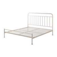 天坛家具 TIANTAN 铁艺床1.5米双人床 单人床铁床1.8 美式LOFT工业风 黑色双床头(不含床垫) 100*200cm