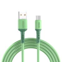 STRKEEP 斯泰克 Type-C 5A 数据线 液态硅胶 2m 抹茶绿/粉砂色 两条装