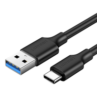 UGREEN 绿联 typec数据线usb3.0转typec高速3a快充电器线雷电3移动固态硬盘线长usb数据线适用于华为小米安卓手机
