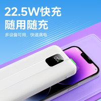 雷摄 充电宝10000毫安 22.5W快充带双线数显移动电源