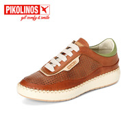 PIKOLINOS 春季牛皮深口系带拼色运动休闲鞋PS231608 砖红色 37