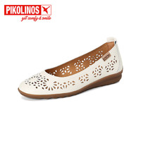 PIKOLINOS 女士牛皮浅口镂空坡跟单鞋 PS254201