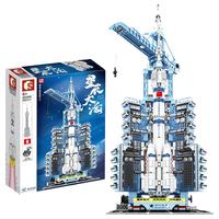 SEMBO BLOCK 森宝积木 航天文创系列 203308 遥控载人飞船发射基地