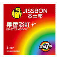 杰士邦 套 避孕套 果香彩虹 1只装 男女用 成人计生用品 情趣用品