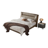 林氏家居卧室真皮床2023双人软包大床头层牛皮林氏木业TPC701 【落日沙】真皮床（不含床垫） 1800mm*2000mm