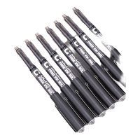 白雪（snowhite）PVN-159黑色0.28mm直液式走珠笔速干彩色中性笔全针管签字笔水笔手账多色笔12支