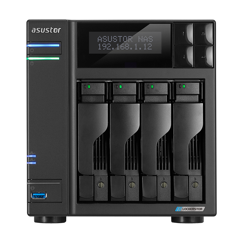 ASUSTOR 爱速特 华硕旗下NAS爱速特(asustor)AS6706T,万兆NAS网络存储器私有云盘家用文件共享6盘位NAS存储器