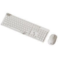  梦族 超薄静音 无线键盘  无背光 白色