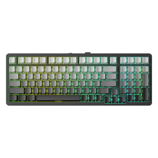  SANGEE/三巨 全键热插拔 机械键盘 渐变侧刻键帽  桃木轴 曜影黑 RGB