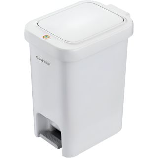 有券的上：佳帮手 手按脚踏双开带盖垃圾桶 10.4L