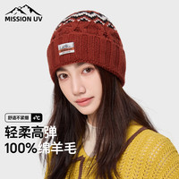 MISSION UV 女士纯羊毛保暖毛线帽