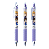 AIHAO 爱好 GP2701 按动中性笔 名侦探柯南联名款 紫杆黑芯 0.5mm 10支装