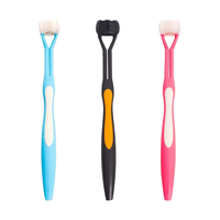 珂宜（keyi）纳米牙刷三面软毛牙刷防牙龈出血刮舌器成人款牙刷家庭装 三面软毛牙刷三支