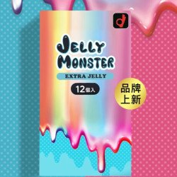 冈本 果冻怪兽系列 JELLY MONSTER EXTRA 超强果冻款 润滑安全套 12只