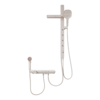 惠达（HUIDA）卫浴淋浴花洒全套家用浴室公寓小户型全59A铜简约除氯花洒无顶喷 TC985白+数显+除余氯+精铜+增压