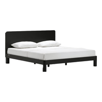 NORHOR北欧表情素住/艾达橡木双人床简约日式复古1.5全实木主卧1.8m 黑色橡木款 1500mm*2000mm框架结构