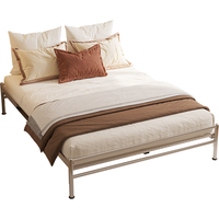 天坛家具 TIANTAN 铁艺床 新款悬浮床无床头简约铁架床铁艺床单人双人架子床 铁艺床+8cm棕垫 1500*2000