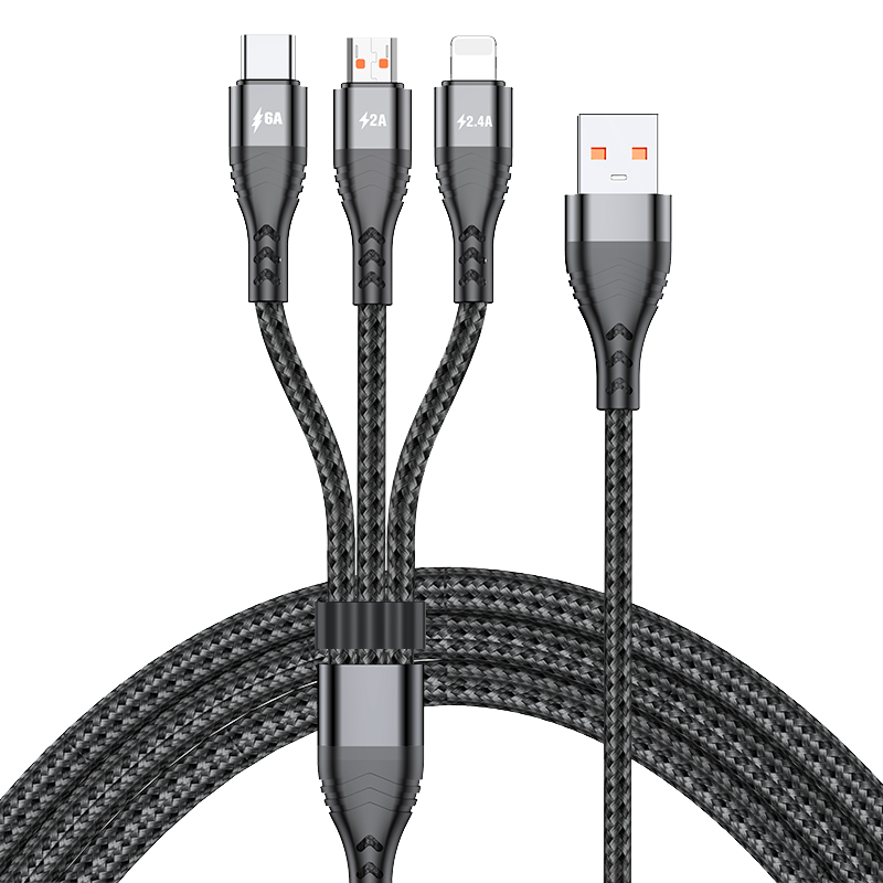  micshare/米享 超级快充 充电线  Type-C, Lightning, Micro USB 尼龙织 100W 6A