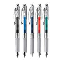 Pentel 派通 日本pentel派通限定速干中性笔BLN75透明杆彩色水性笔顺滑0.5按动式学生专用刷题黑色考试水笔签字勃艮第红笔