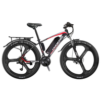 凤凰（Phoenix）新国标电动自行车锂电池助力车山地自行车男女士单车成人电瓶车 699一体轮21速黑红-电动续航24km