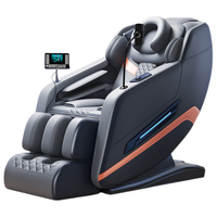AUX奥克斯按摩椅家用高端豪华2024太空舱全自动全身零重力电动智能多功能老年人长辈送爸妈实用 蓝灰色【豪华智能语音+岫玉机芯+腰腿热敷】 母亲节实用高档婆婆长辈中老年礼盒