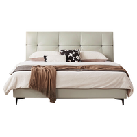  CBD FURNITURE/CBD家居 现代简约 皮床  （灰羽白）实木框皮床 1.8*2.0m