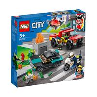LEGO 乐高 City城市系列 60319 消防救援与警察大追捕