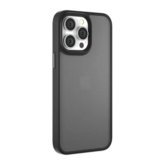 Comma适用于苹果14promax撞色防摔壳14pro软边磁吸保护套14plus磨砂透黑壳金属镜头